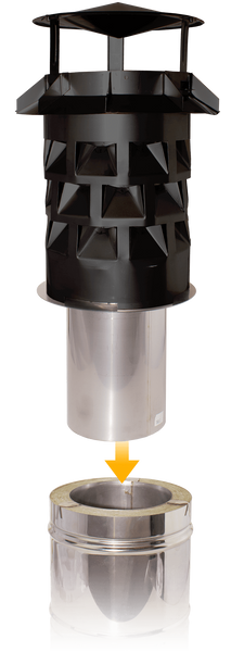 Cowl - Windkat Twin Wall Flue Cowl