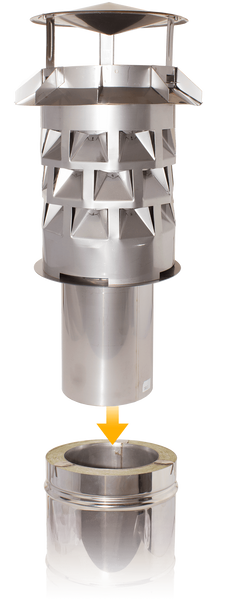Cowl - Windkat Twin Wall Flue Cowl
